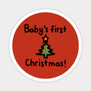 Babys First Christmas with Tree Magnet